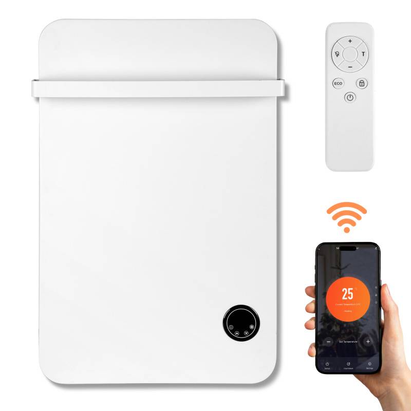 Handtuchtrockner Infrarotheizung 400W - Fernbedienung WiFi Smart App fähig, inkl. für Schlafzimmer, Wohnzimmer, Badezimmer usw.