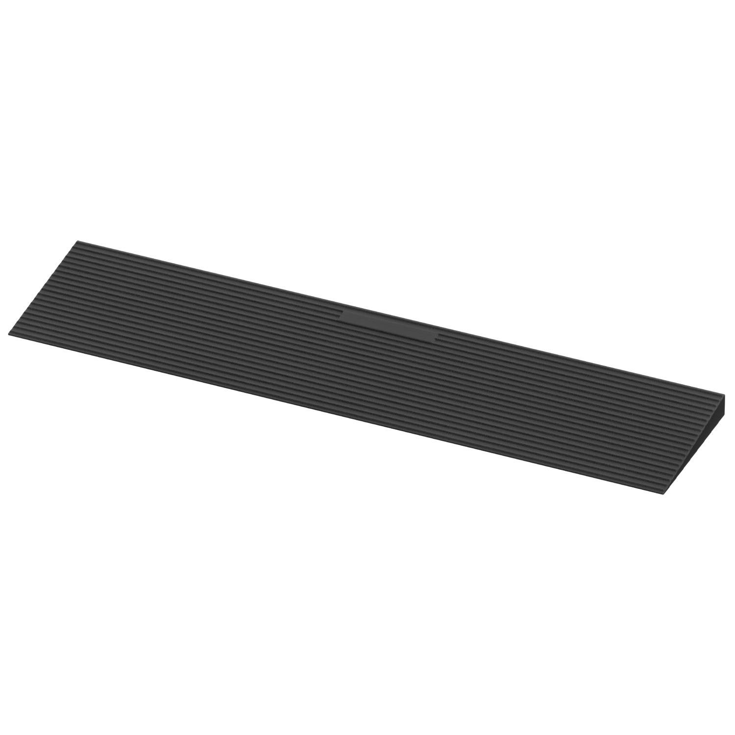 Türschwellenrampe Vollgummi, Auffahrrampe 90 x 20 x 3 cm, Rollstuhlrampe, rutschfest Schwellenrampe für Türöffnungen, Bordsteine, Stufen