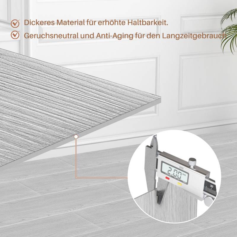 5m² Vinylboden Vinyl Laminat Selbstklebend Dielen Planke PVC Bodenbelag Rutschfest Wasserfest 36 Stück Vinyl-Dielen Holzmaserung Dielen Dicke 2 mm