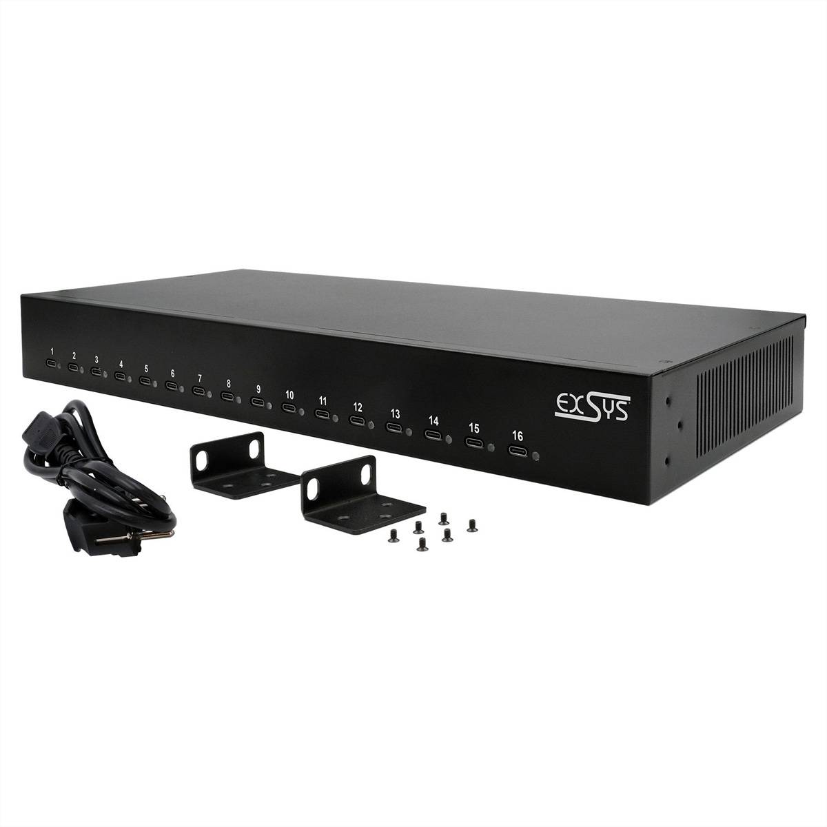 EXSYS EX-11017 16 Port USB-C Highpower Ladestation 1008W