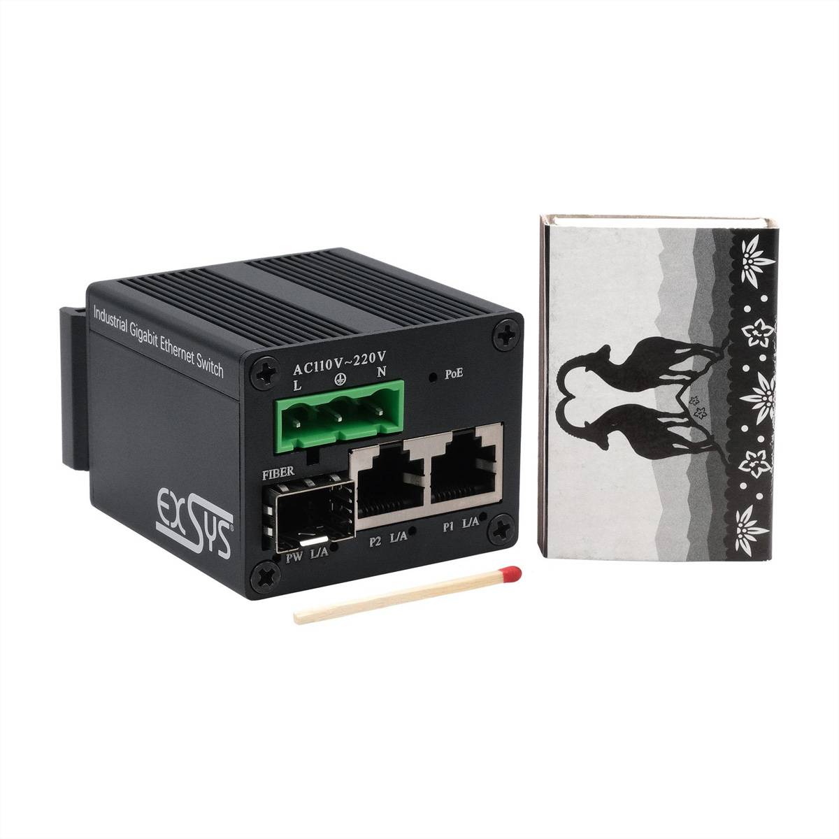 EXSYS EX-62010PoE-SFP Micro 2+1-Port PoE+Industrial Gigabit Switch