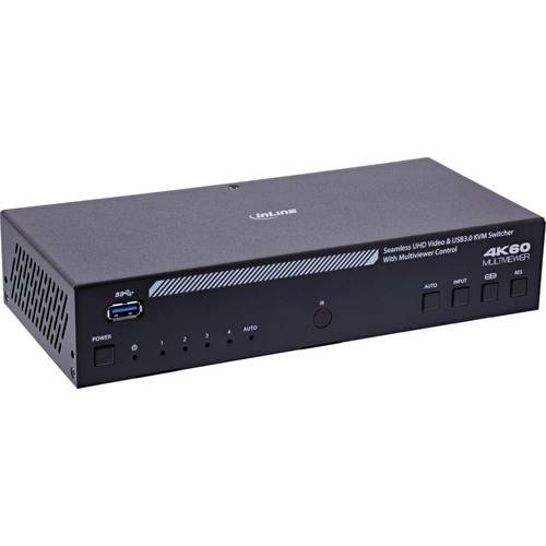 „InLine 4K60 Multiview Nahtloser UHD-Video- & USB 3.0 KVM-Schalter