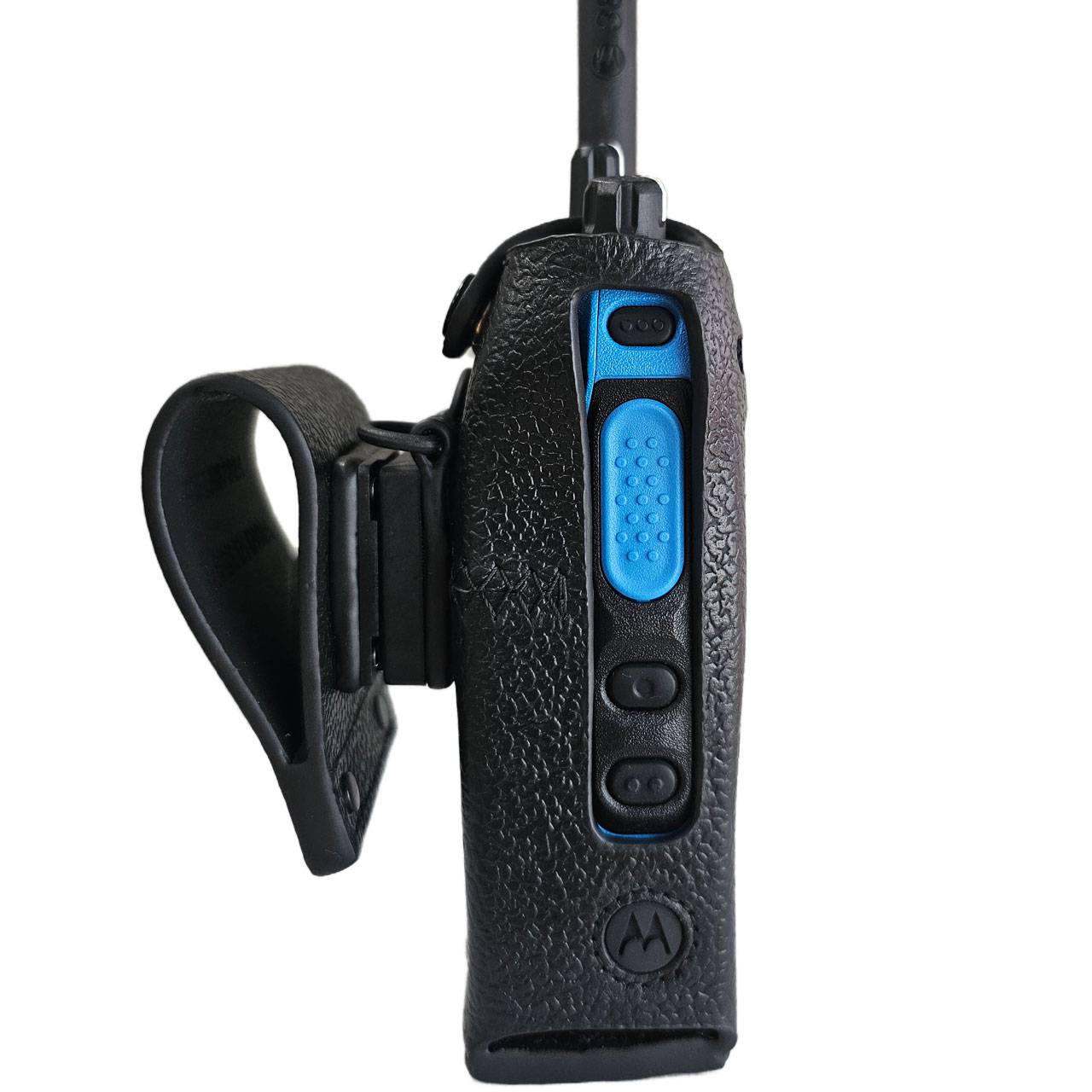 Motorola feste Ledertache mit drehbarer Gürtelschlaufe für R7Ex FKP PMLN8637A