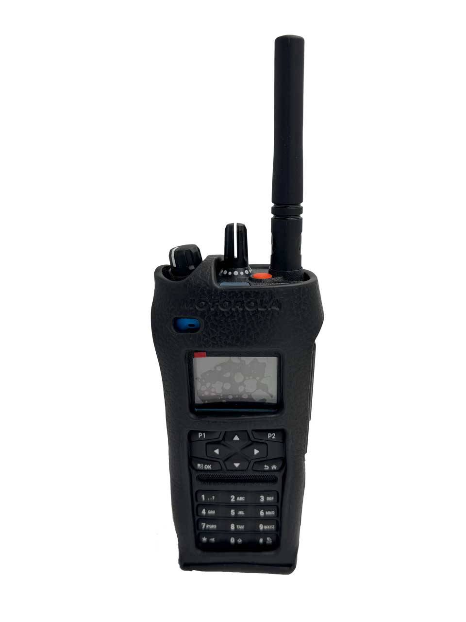 Motorola feste Ledertache mit drehbarer Gürtelschlaufe für R7Ex FKP PMLN8637A