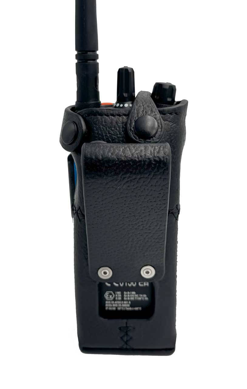 Motorola feste Ledertache mit Gürtelschlaufe für R7Ex NKP PMLN8641A