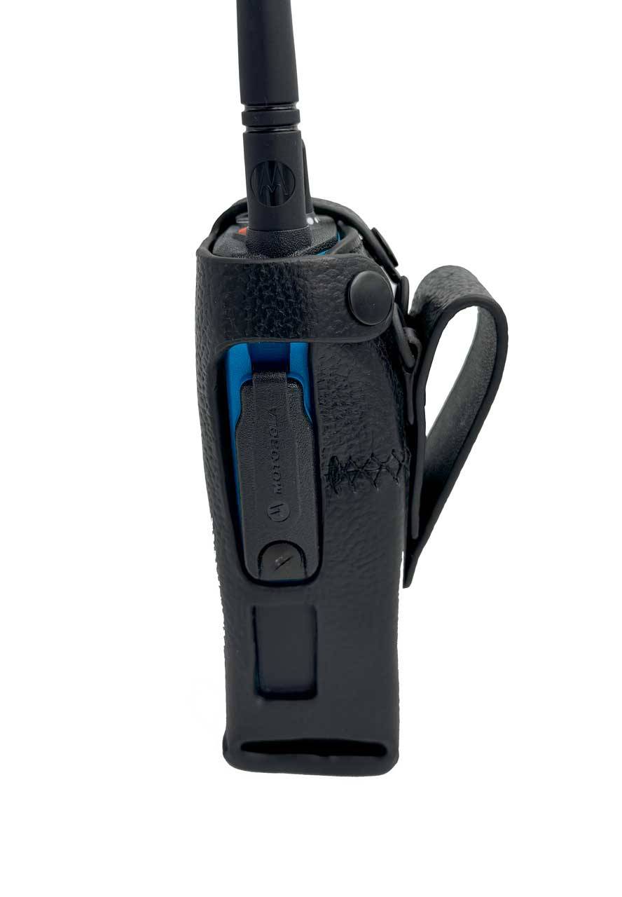 Motorola feste Ledertache mit Gürtelschlaufe für R7Ex NKP PMLN8641A
