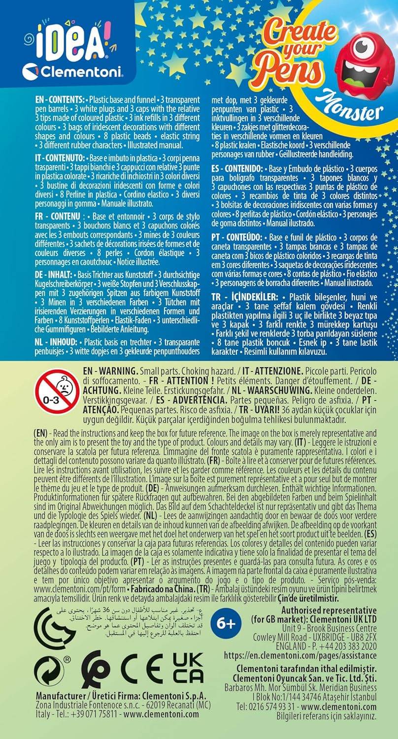 Clementoni 18828 - Idea Create Your Pens: Monster Stift-Kreationen