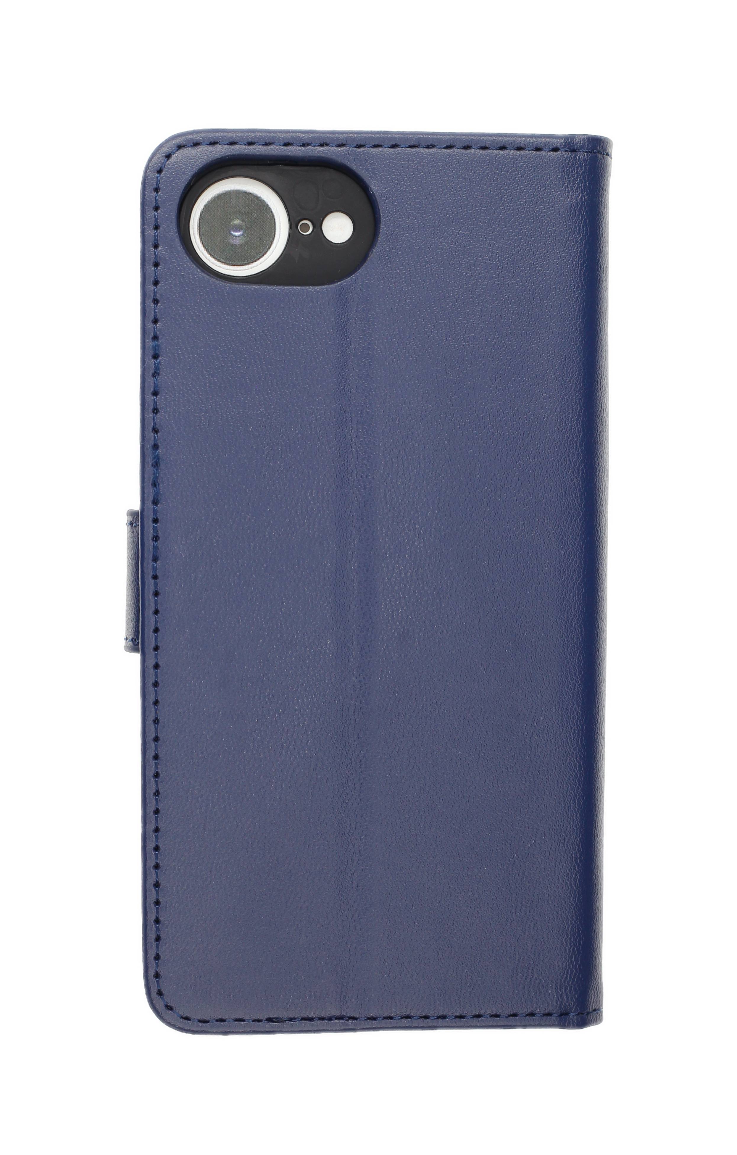 Bookcase Varied Marineblau für Apple iPhone 16e, iPhone 17e - Handytasche mit Kartenfächern, Magnetverschluss & Standfunktion