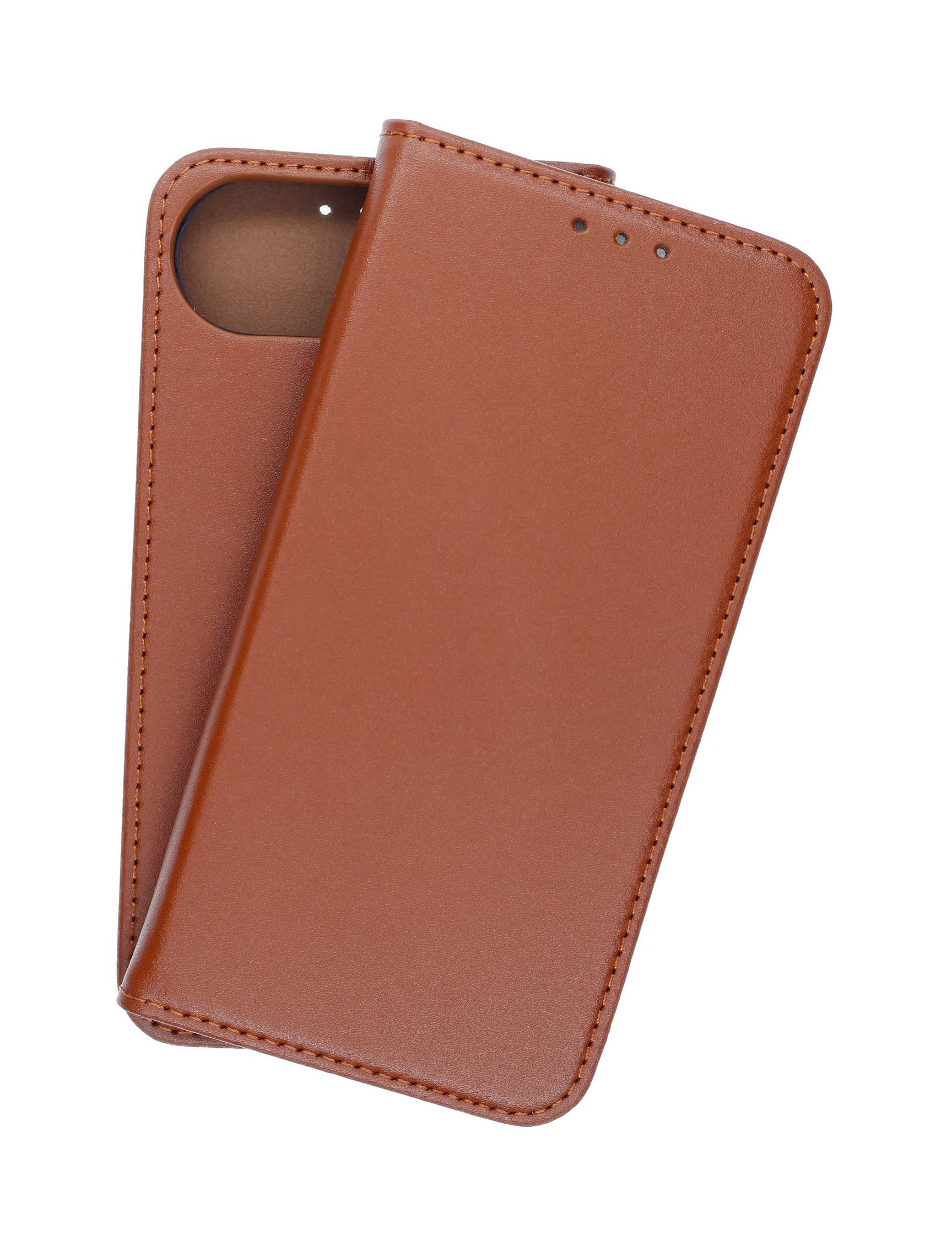 Echt Leder Bookcase Braun für Apple iPhone Air - Handytasche mit Kartenfach und Standfunktion