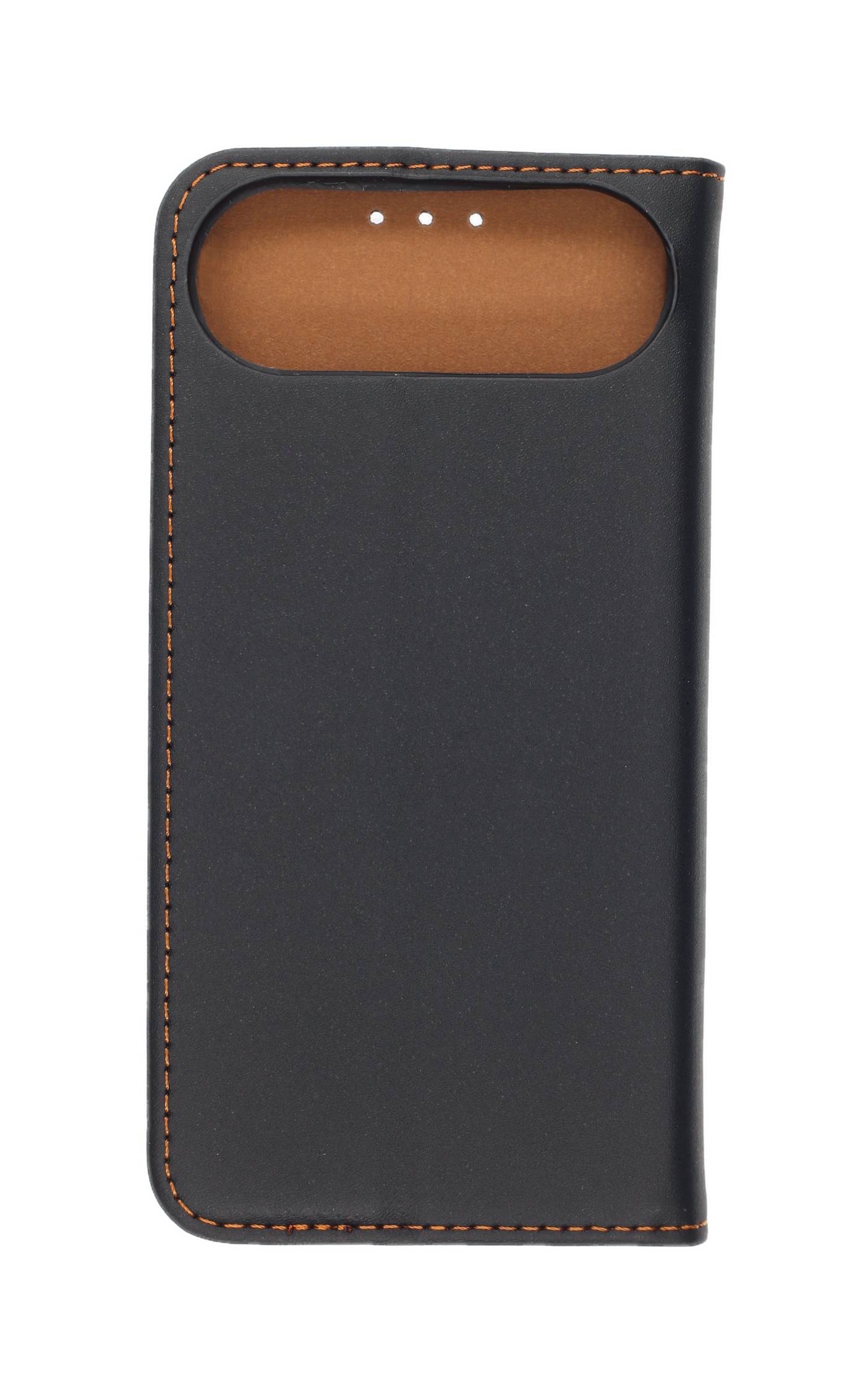 Echt Leder Bookcase Schwarz für Apple iPhone Air - Handytasche mit Kartenfach und Standfunktion