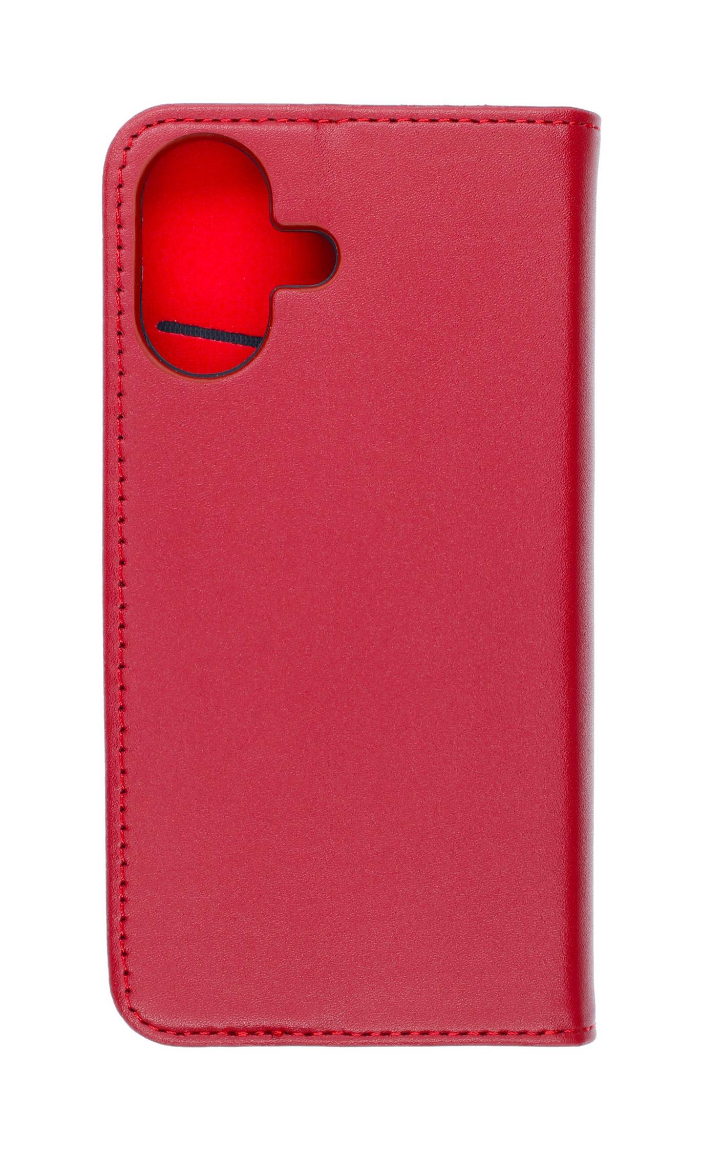 Echt Leder Bookcase Weinrot für Apple iPhone 17 - Handytasche mit Kartenfach und Standfunktion