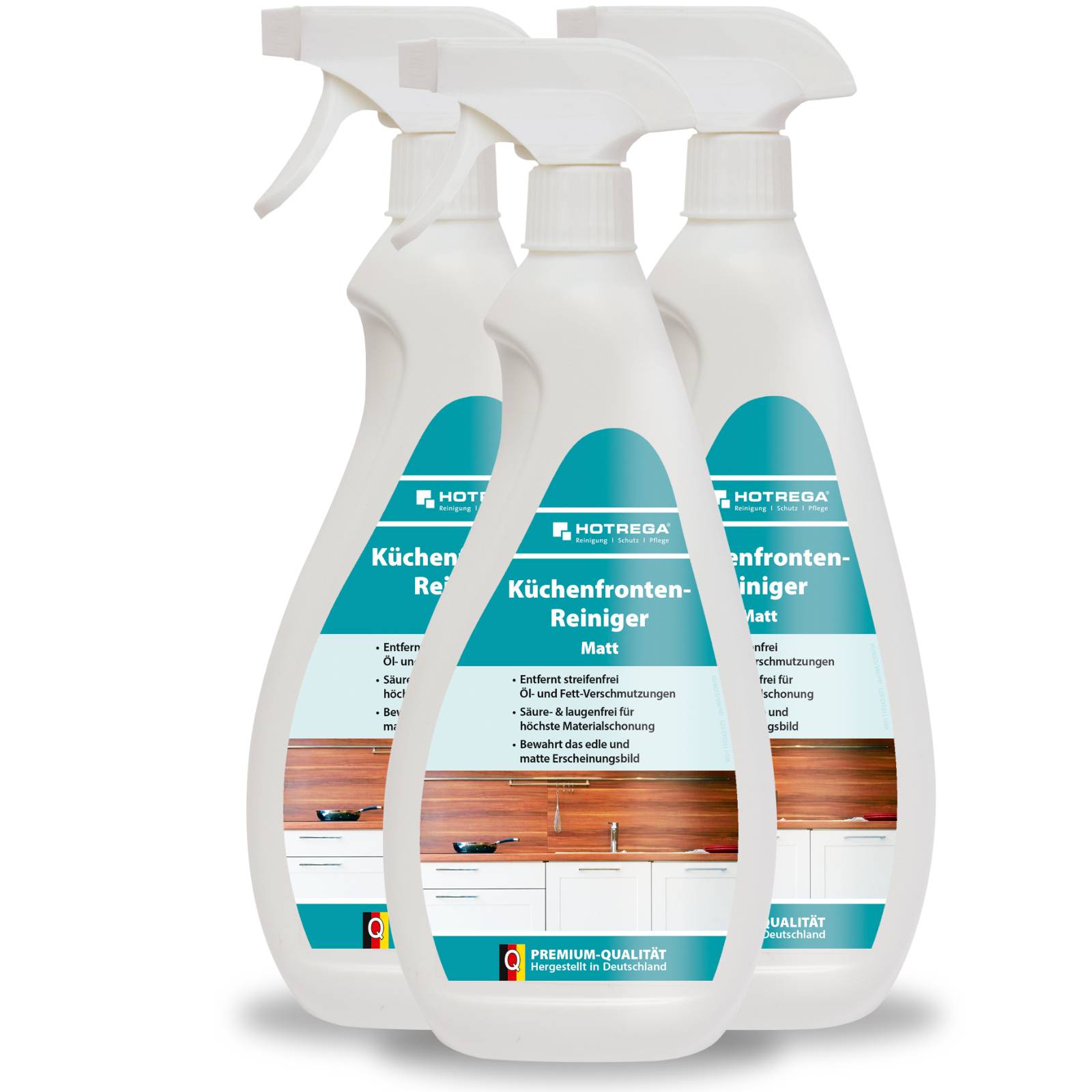 HOTREGA Küchenfronten Reiniger Matt - Ausführung:3x 750 ml