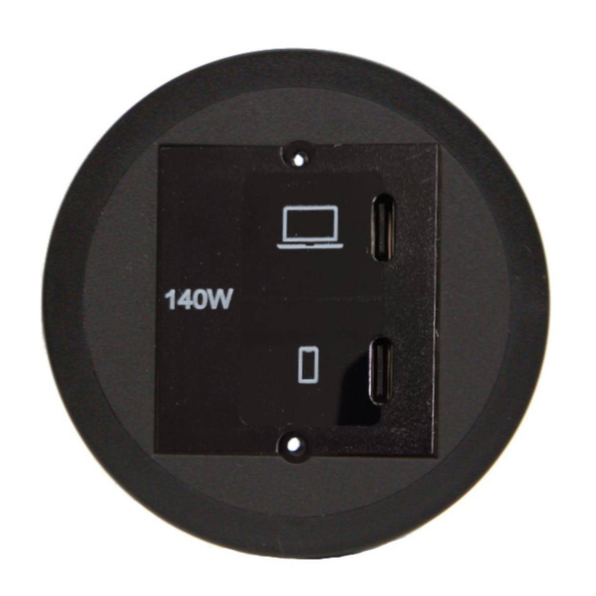 Bachmann PIX Einbau USB-Charger USB-C/USB-C, Ladegerät Unterputz (BM939094)