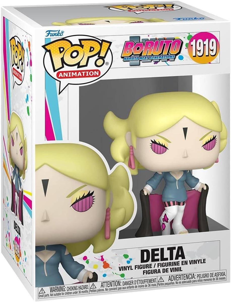 Funko Pop! Animation Boruto Vinyl-Figur von Delta, #1919, in einer Einzelhandels-Displaybox.