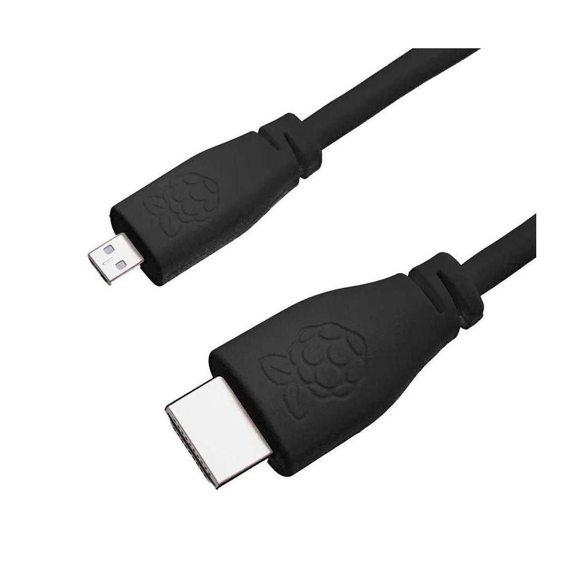 offizielles Raspberry Pi Micro HDMI Kabel, schwarz, 2,0m