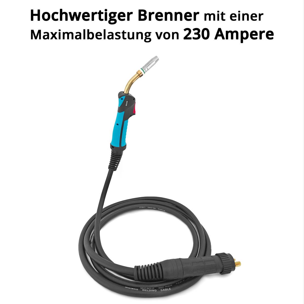 STAHLWERK MIG MAG Schweißbrenner AK 25 Schweißpistole 230 A mit Brennerhalter