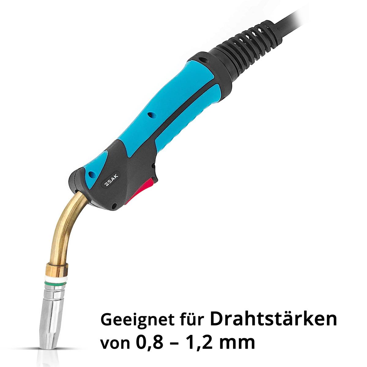 MIG MAG Schweißbrenner AK 25 Schweißpistole 230 A mit Brennerhalter