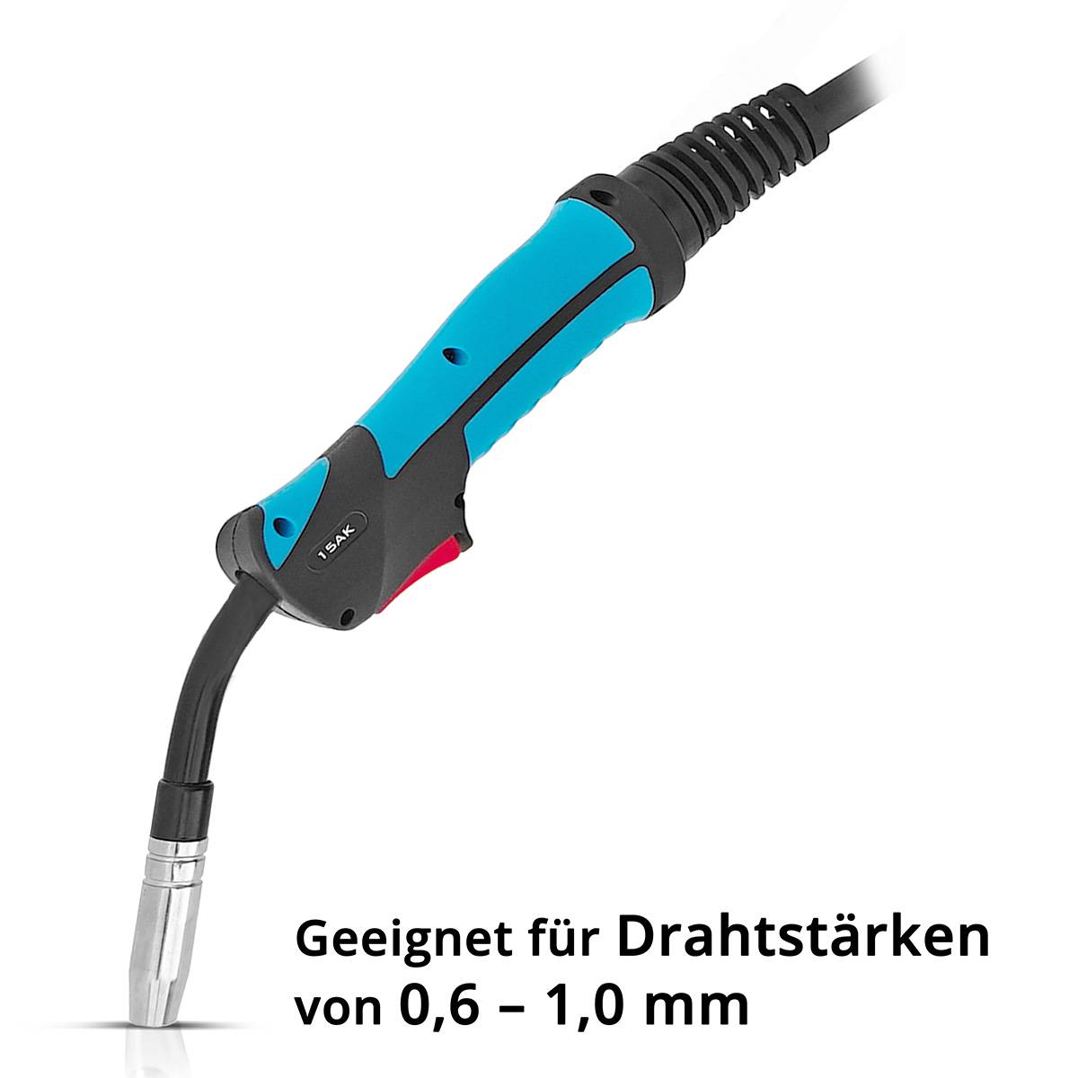 MIG MAG Schweißbrenner AK 15 Schweißpistole 180 A mit Brennerhalter