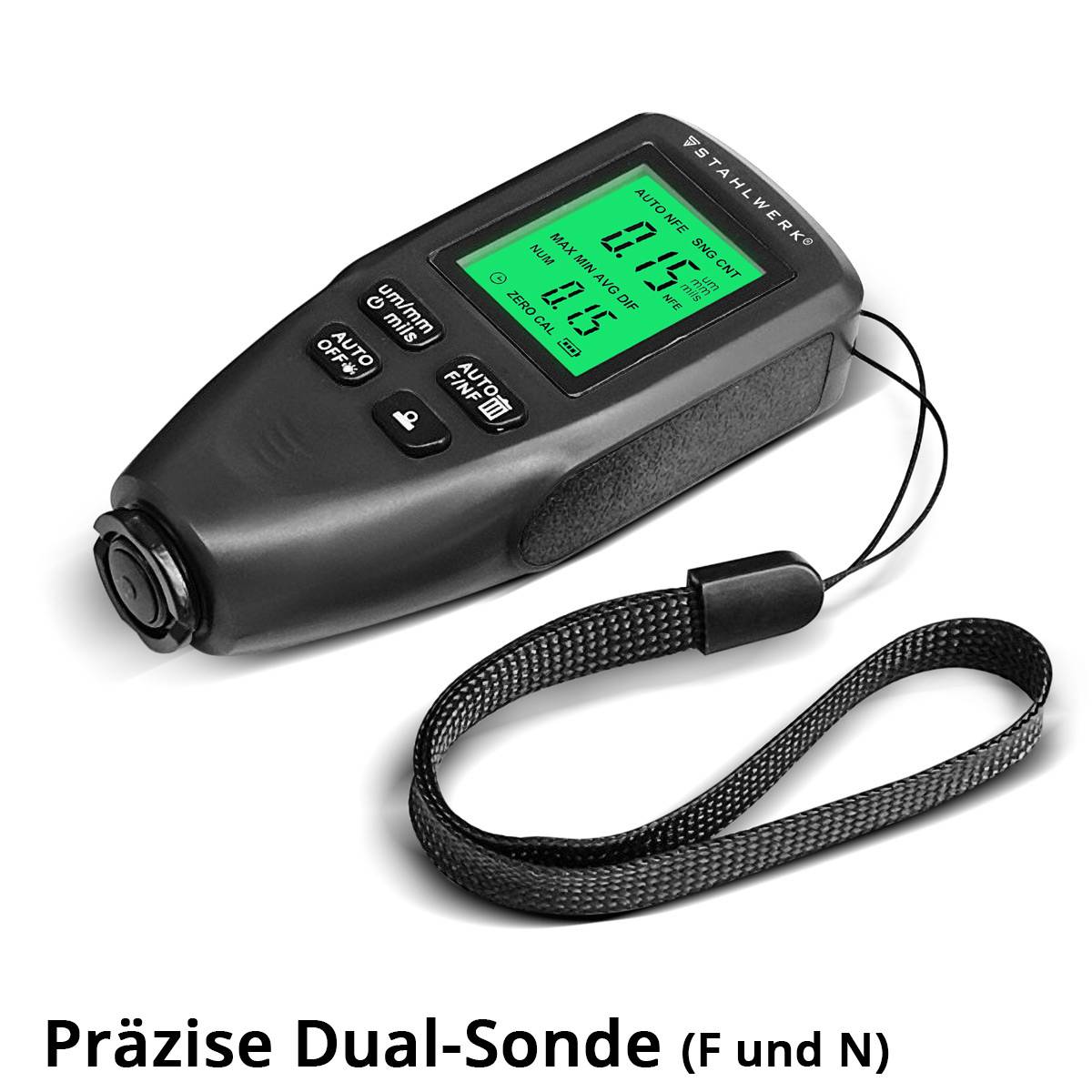 STAHLWERK Lackdickenprüfer KFZ Lackprüfmessgerät Schichtdickenmesser