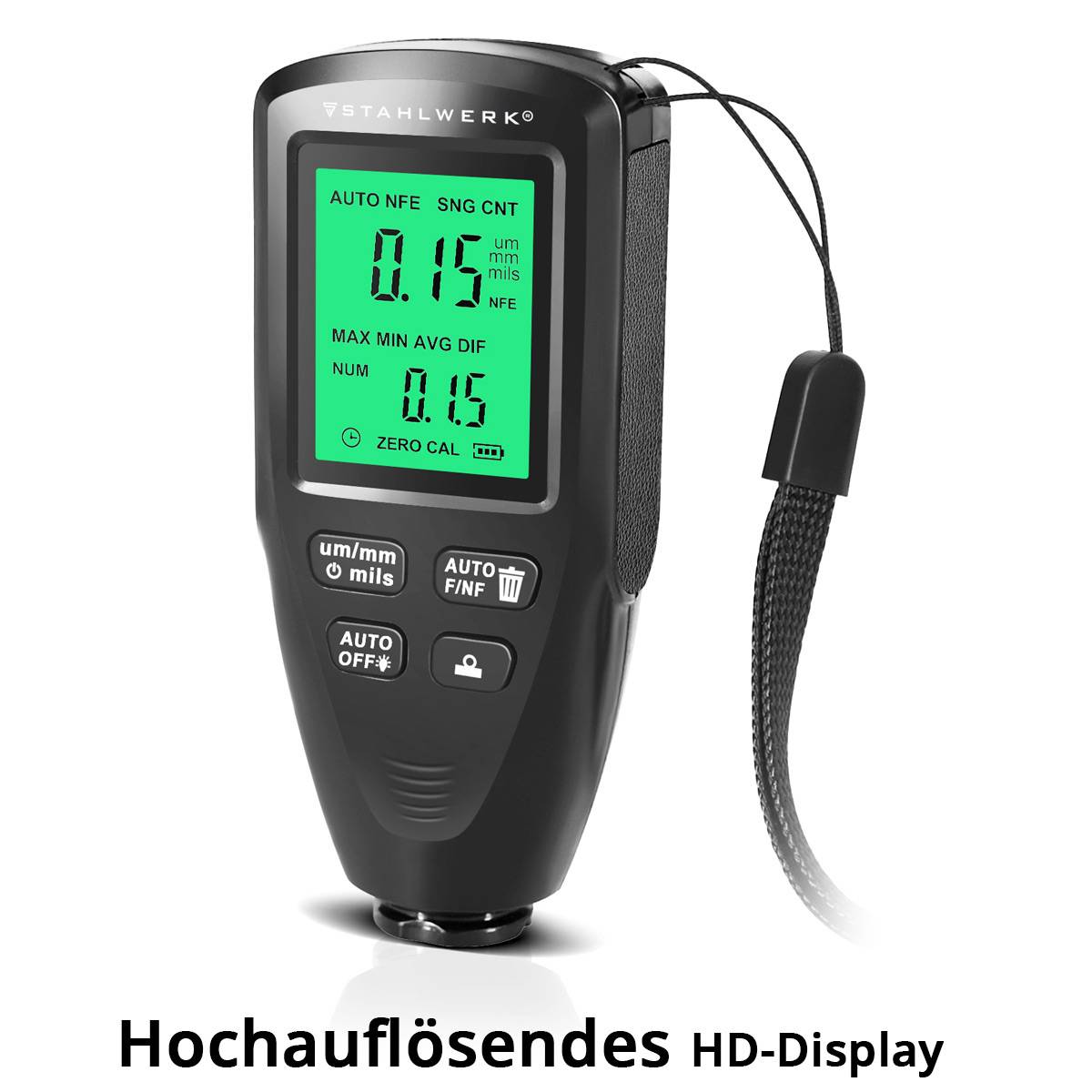 STAHLWERK Lackdickenprüfer KFZ Lackprüfmessgerät Schichtdickenmesser