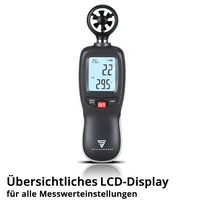 STAHLWERK Anemometer Kompakter Luftgeschwindigkeitsmesser 30 m/s, Windmessgerät STAHLWERK Anemometer Kompakter Luftgeschwindigkeitsmesser 30 m/s, Windmessgerät