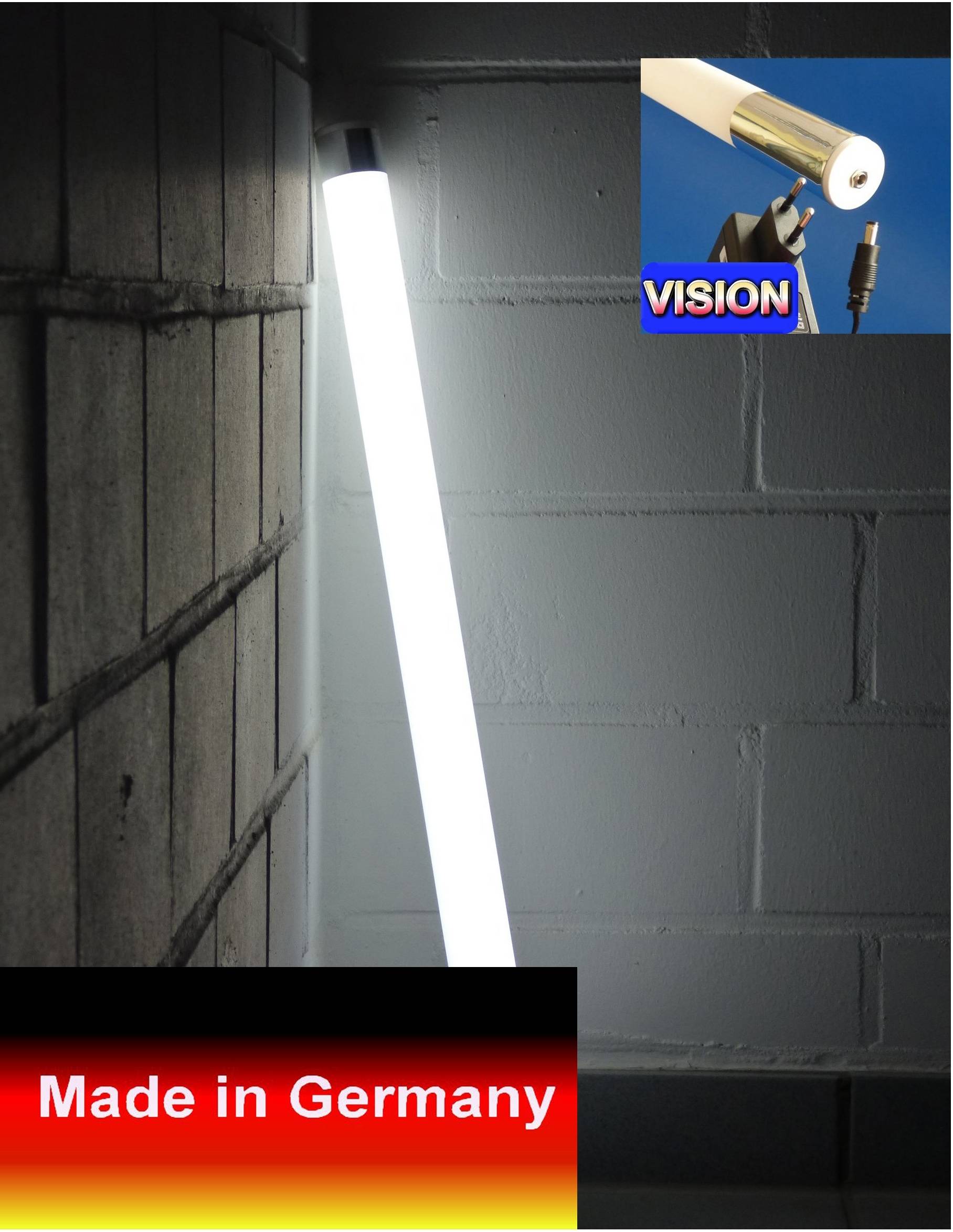 10180 LED Stab EXTRA Hell 1,23 m 23W 1440Lm 4-Zonen Fernbed. Kaltweiß