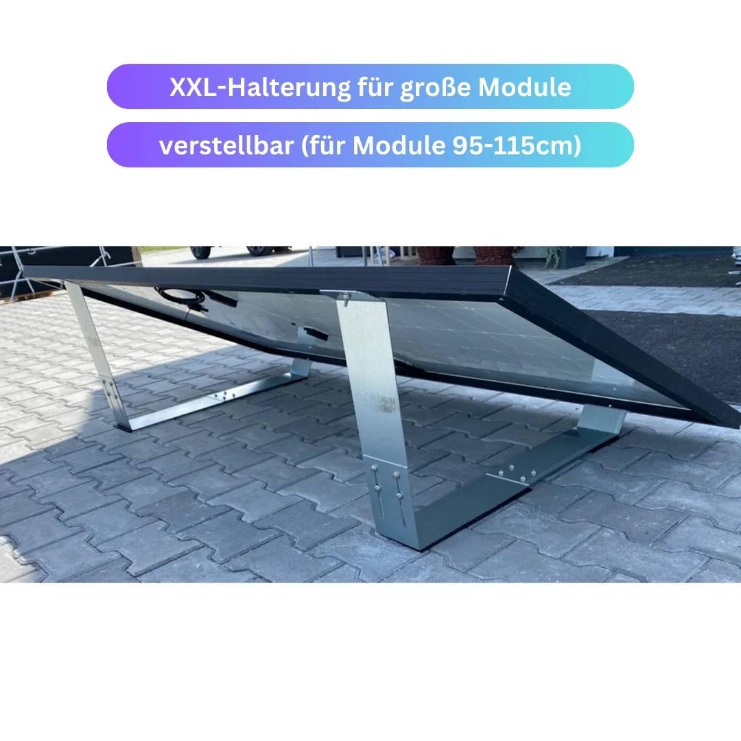 MyVoltaics® Balkonkraftwerk mit Speicher STREAM Ultra X 3,84 kWh, 4x500Wp bifazial, 2000W Set, SmartMeter ohne Aufständerung