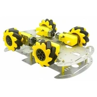 BerryBase Roboter Chassis, Aluminium Doppeldeck, 4 TT-Motoren, 4 omnidirektionale 60mm McNamum Räder BerryBase Roboter Chassis, Aluminium Doppeldeck, 4 TT-Motoren, 4 omnidirektionale 60mm McNamum Räder