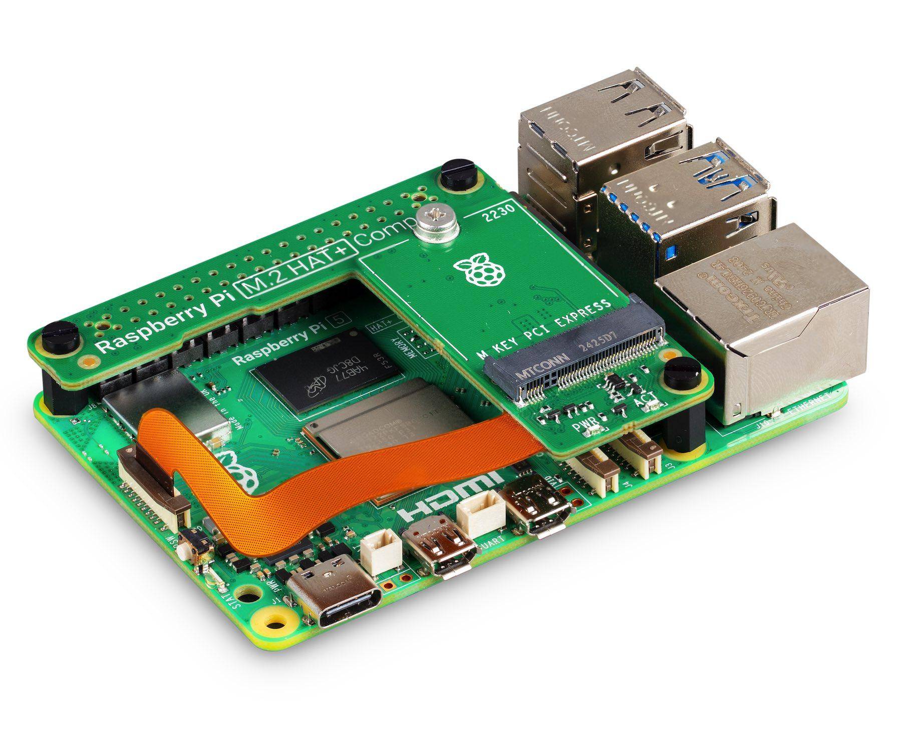 PCIe M.2 HAT für Raspberry Pi 5, M-Key, Compact