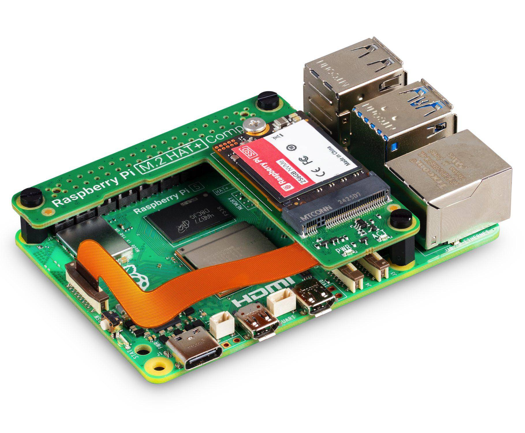 PCIe M.2 HAT für Raspberry Pi 5, M-Key, Compact
