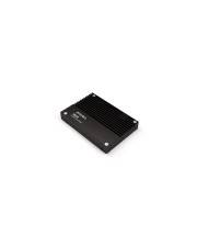 Ein schwarzes Solid-State-Laufwerk (SSD) mit einer gerillten Oberfläche, beschriftet mit 'M.2 SSD'. Es ist rechteckig und kompakt, für den internen Einsatz in Computern ausgelegt.