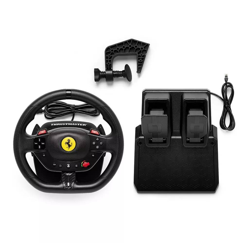 Thrustmaster T98-P FERRARI 296 GTB, Lenkrad + Pedale, PC, PlayStation 4, PlayStation 5, Kabelgebunden, Schwarz, Forza Ho