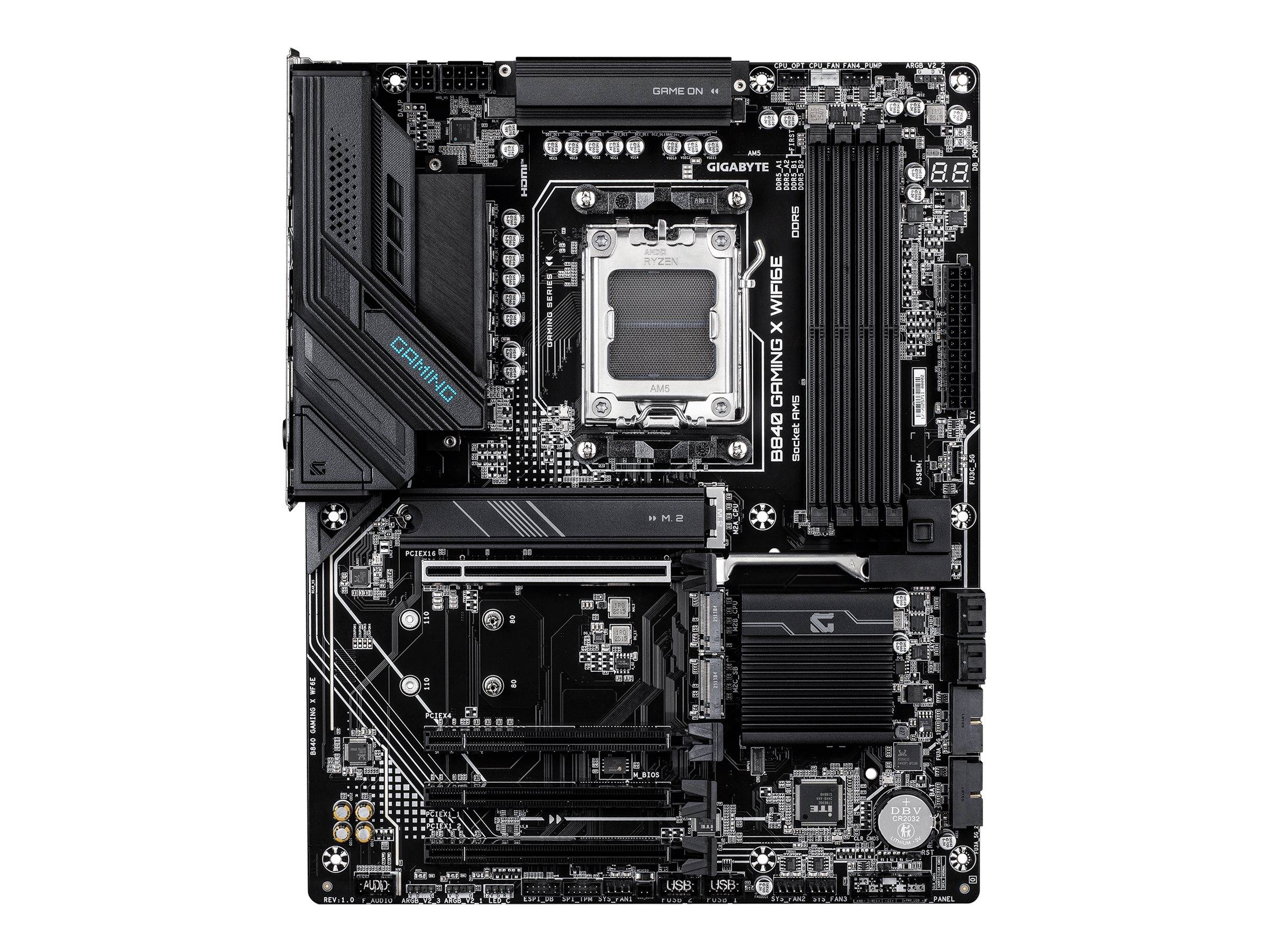 Gigabyte B840 GAMING X WIFI6E - Motherboard - ATX - Socket AM5 - AMD B840 Chipsatz - USB-C 3.2 Gen2, USB 3.2 Gen 1, USB 3.2 Gen 2, USB-C 3.2 Gen