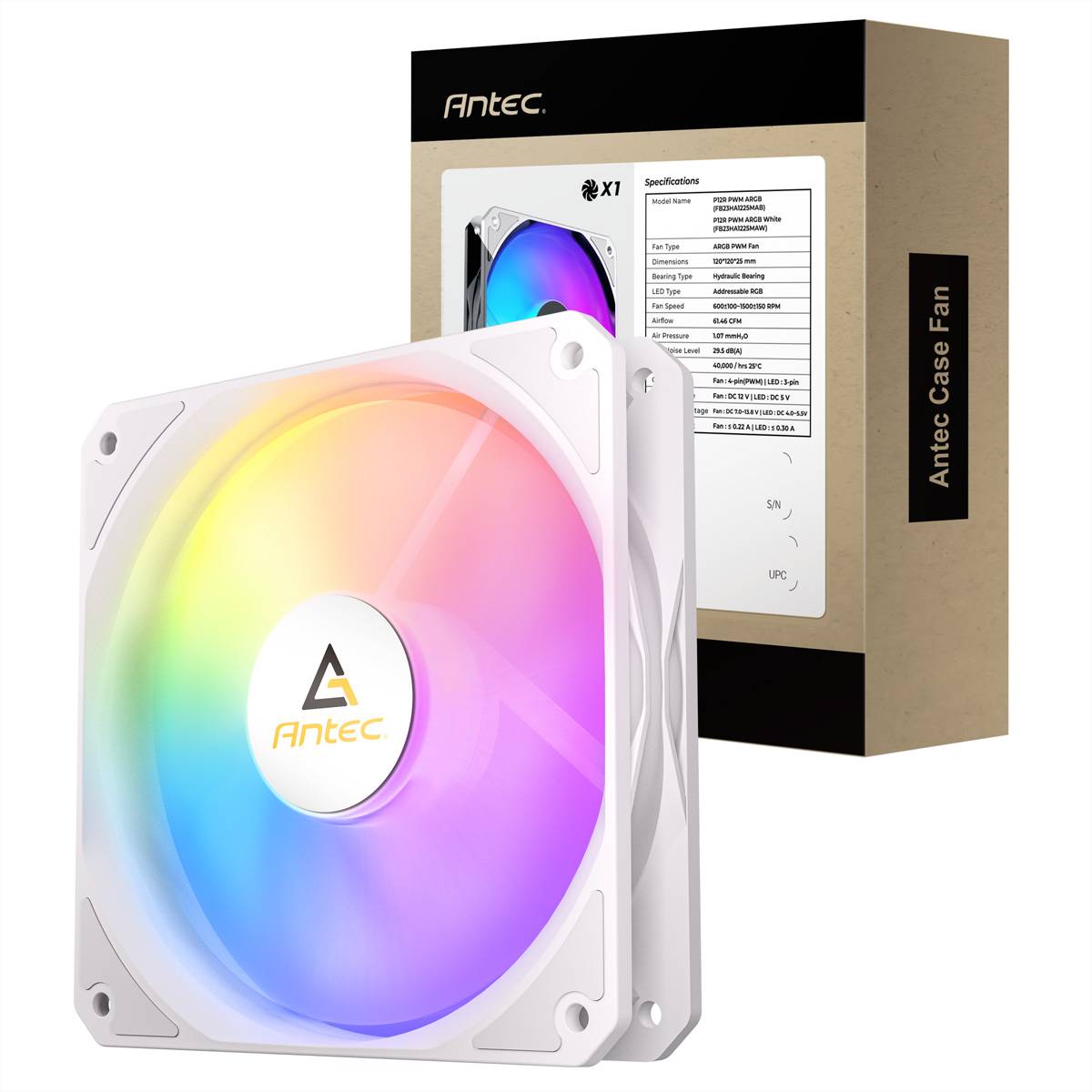 ANTEC P12R PWM ARGB REVERSE Fan PC Gehäuselüfter, weiß