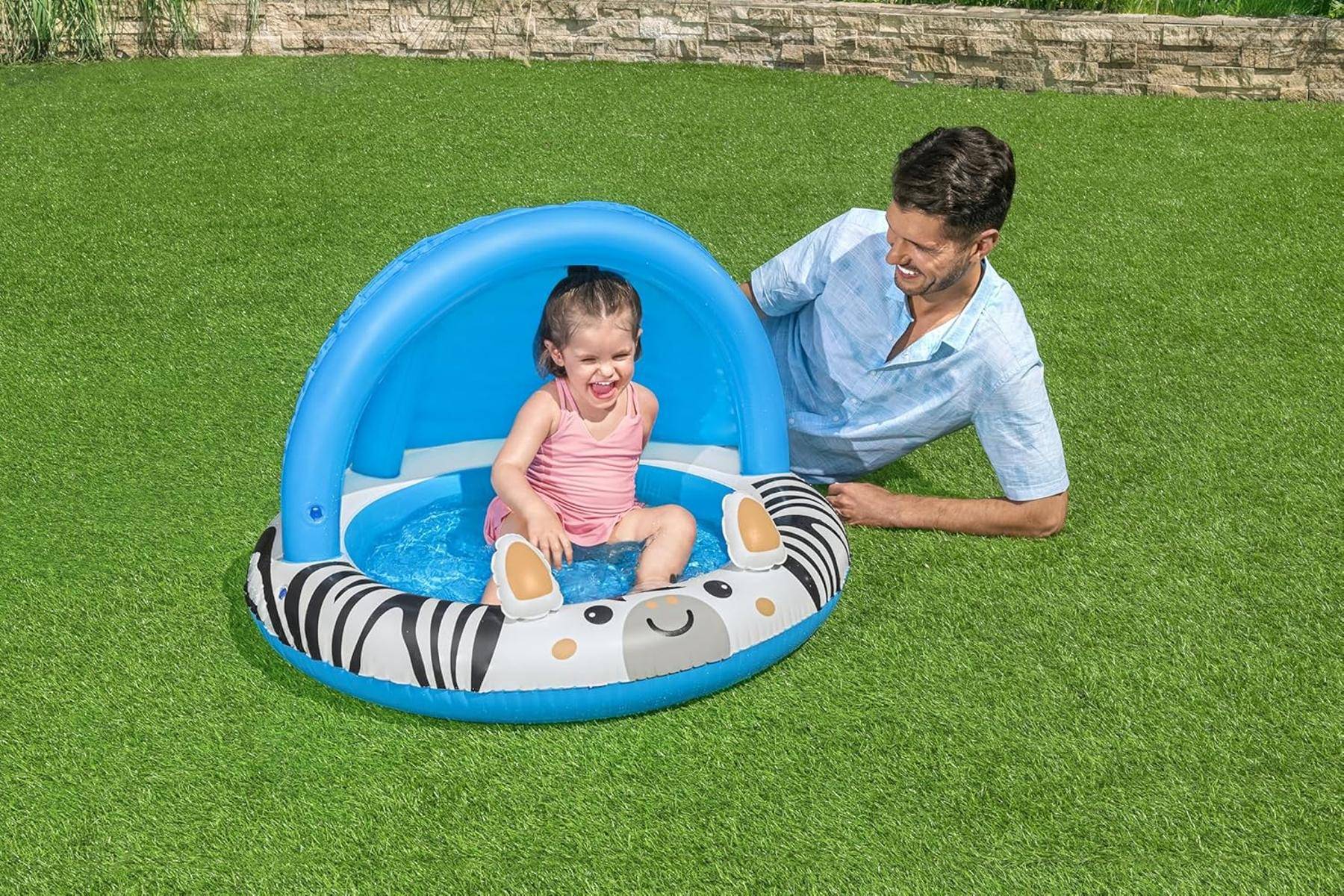 Bestway Safari Sun Planschbecken mit Sonnenschutzdach Ø 97 x 66 cm