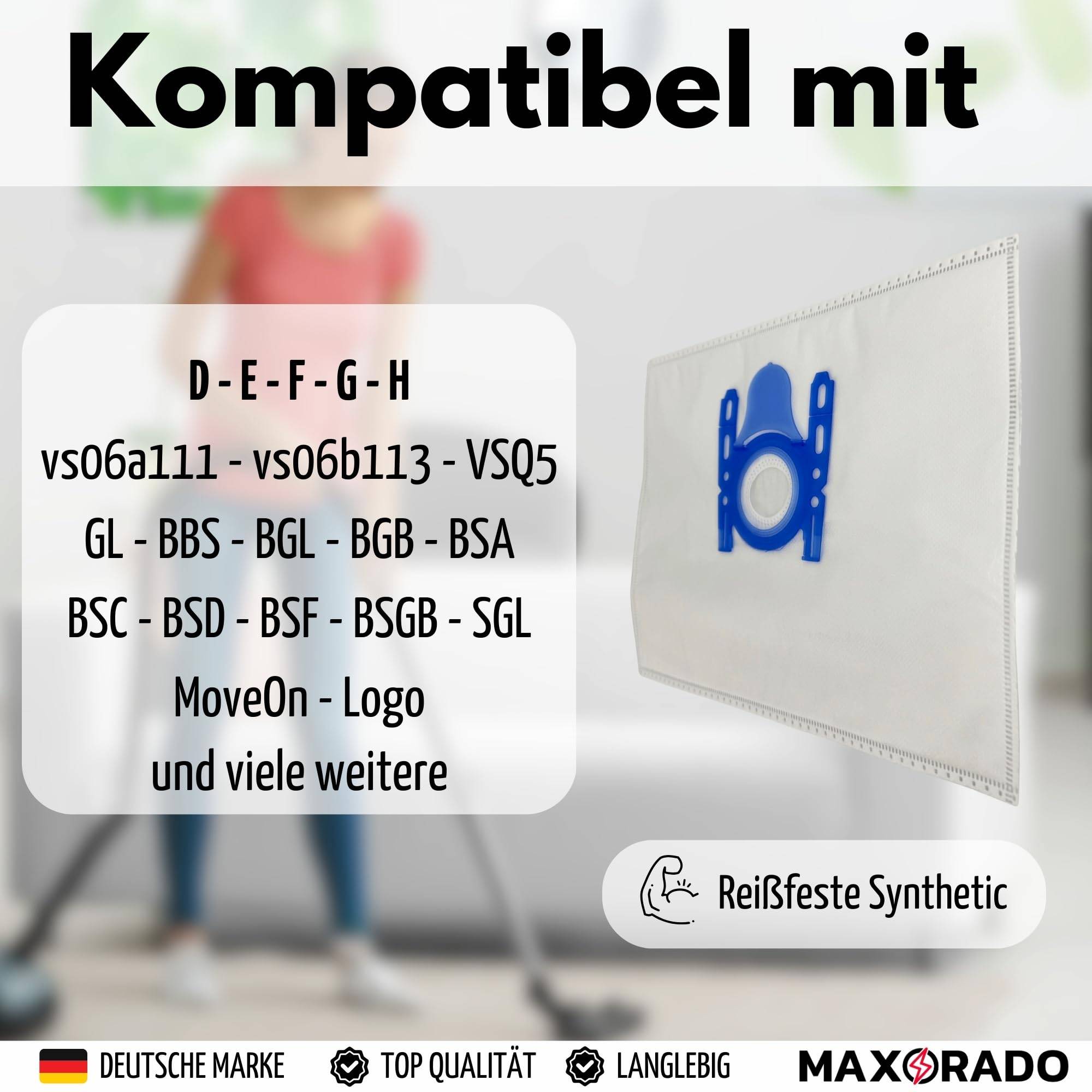 30 Staubsaugerbeutel für Siemens Bosch D E F G H Staubsauger Saugbeutel VS06G2410 Q3.0 Q4.0 Q5.0 Q6.0