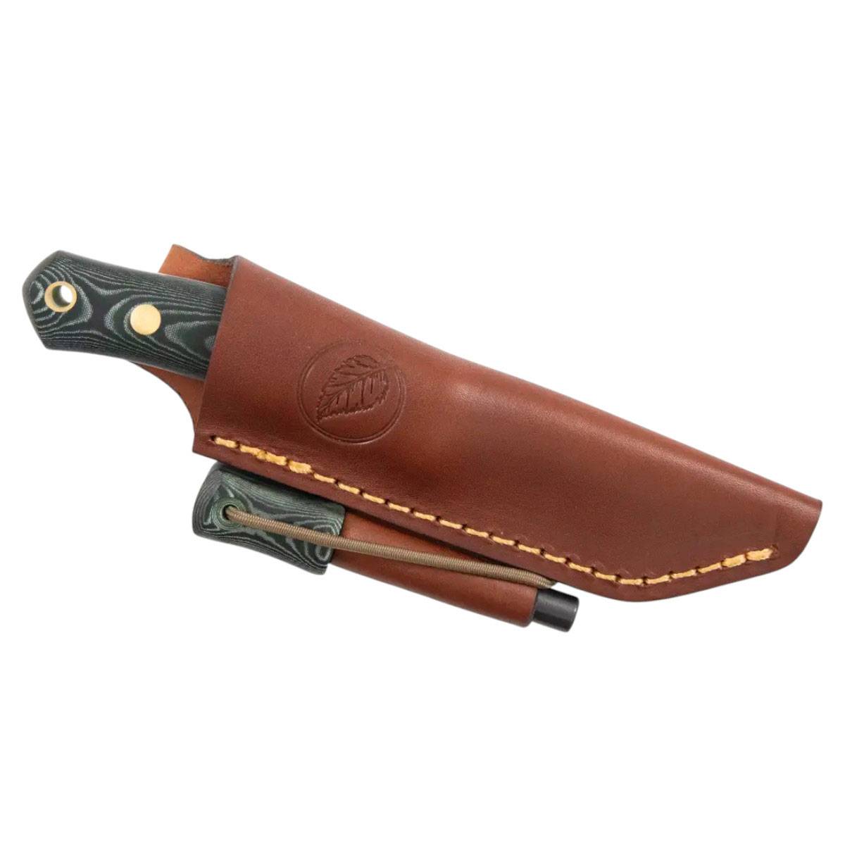 Casström No. 8 SFK Swedish Forest Messer mit Feuerstahl - Green Micarta