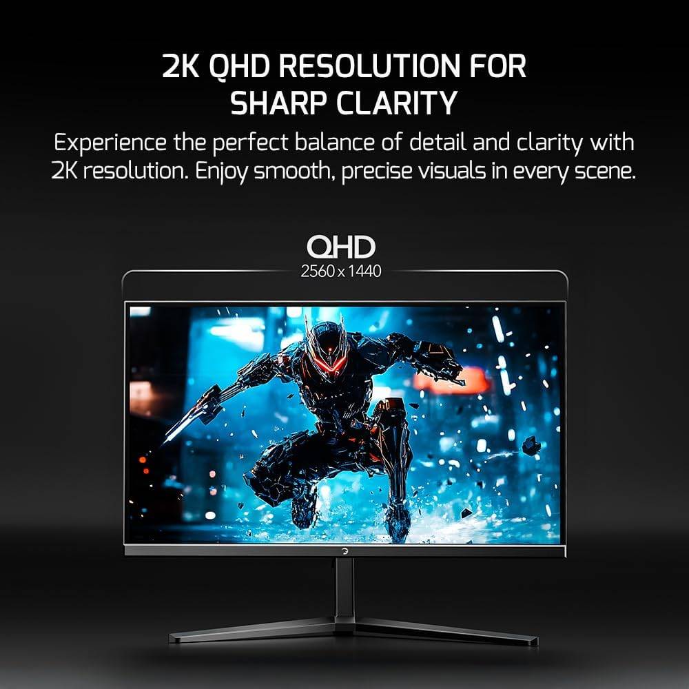 GAMEPOWER Q-MAX 27 Zoll Gaming Monitor QHD 2K 1440P 300Hz 0.5ms Fast IPS Pivot