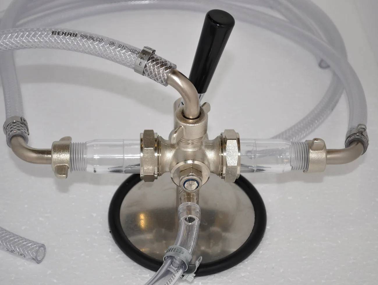 Bierleitungsreinigungsgerät Komplett-Set | Mit Zubehör für Kolben- & Kompensatorhähne