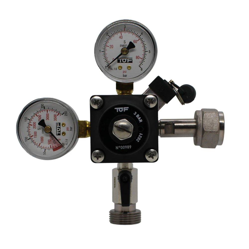 Druckminderer Druckregler Druckreduzierventil - CO2 für Bier Zapfanlage 3 bar 1-leitig