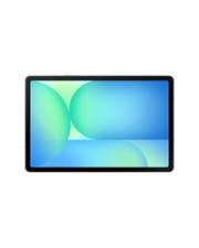 Ein digitales Tablet, das auf seinem Bildschirm einen Farbverlauf von Blau- und Grüntönen zeigt.