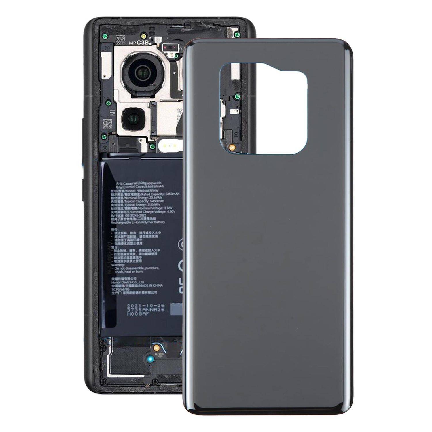 Für Xiaomi Redmi Note 14 Pro Plus 5G Akkudeckel Backcover Ersatzteil Reparatur Schwarz