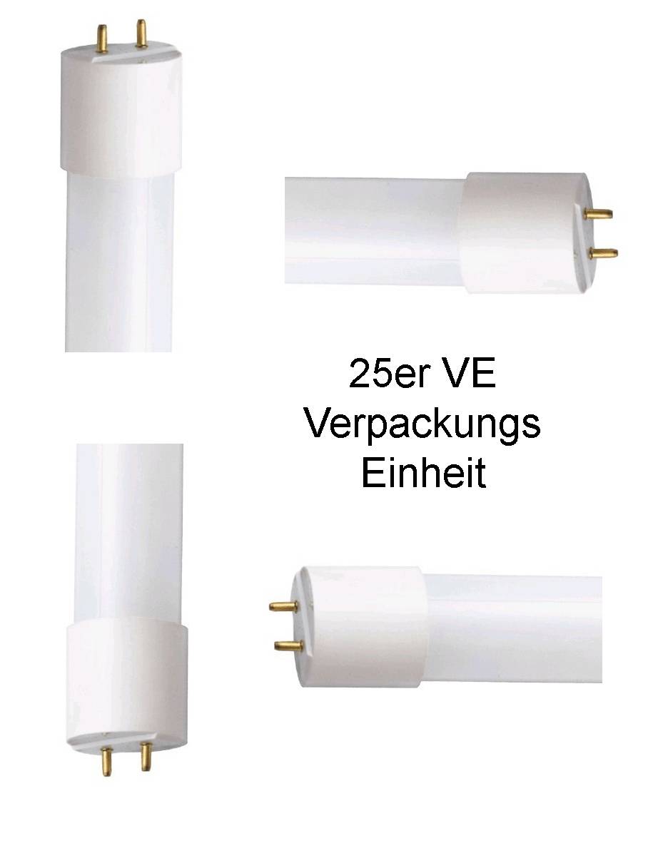 4645 LED Röhre T8 im 25er Pack 18 Watt 1750 Lumen 320° 1,20m Warm Weiß