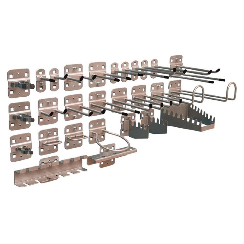 Werkzeughalter-Set - für Lochplatten - 12-teilig