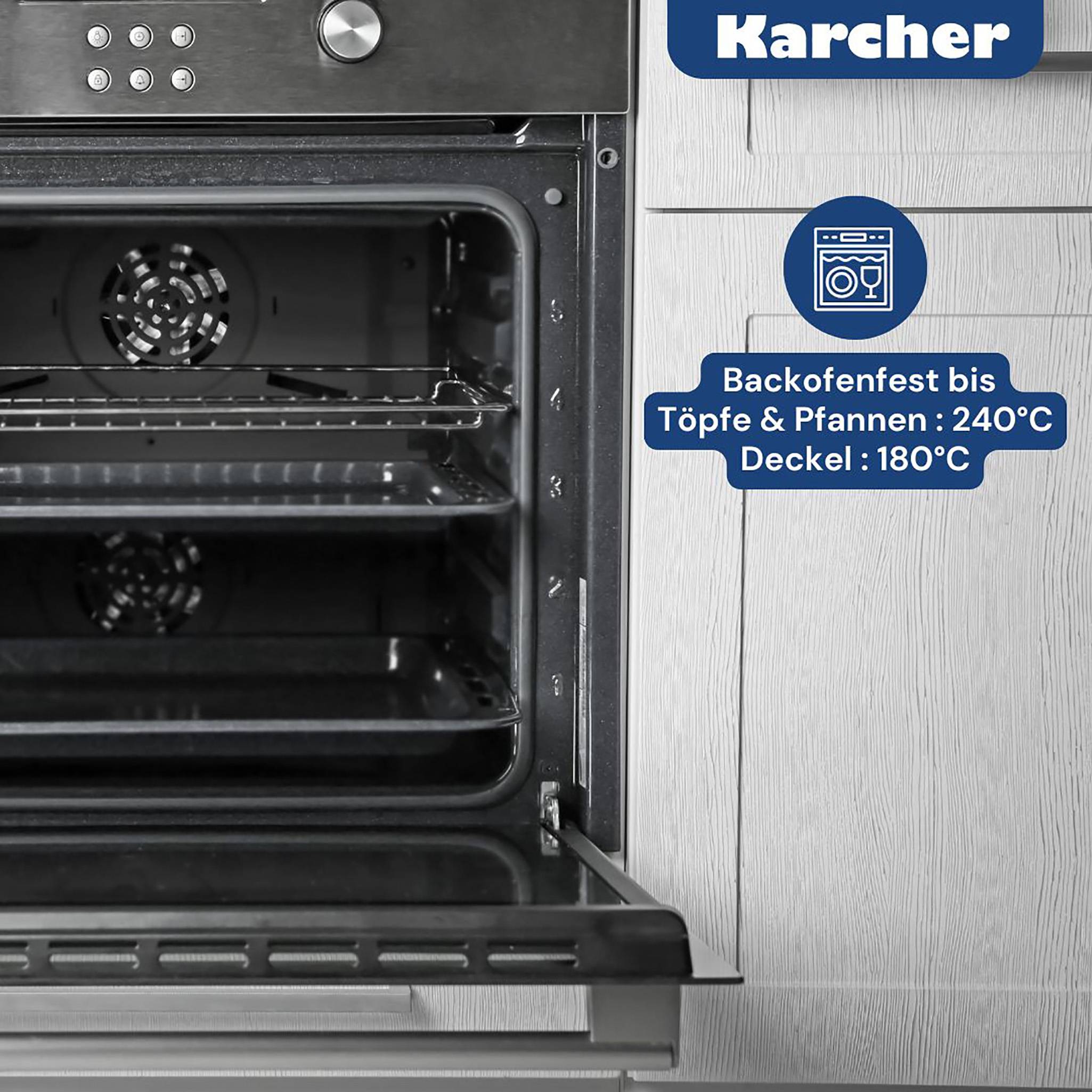 Kopf Topfset Josie aus Edelstahl, Induktion, Literskala, inkl. Glasdeckel, 14-teilig