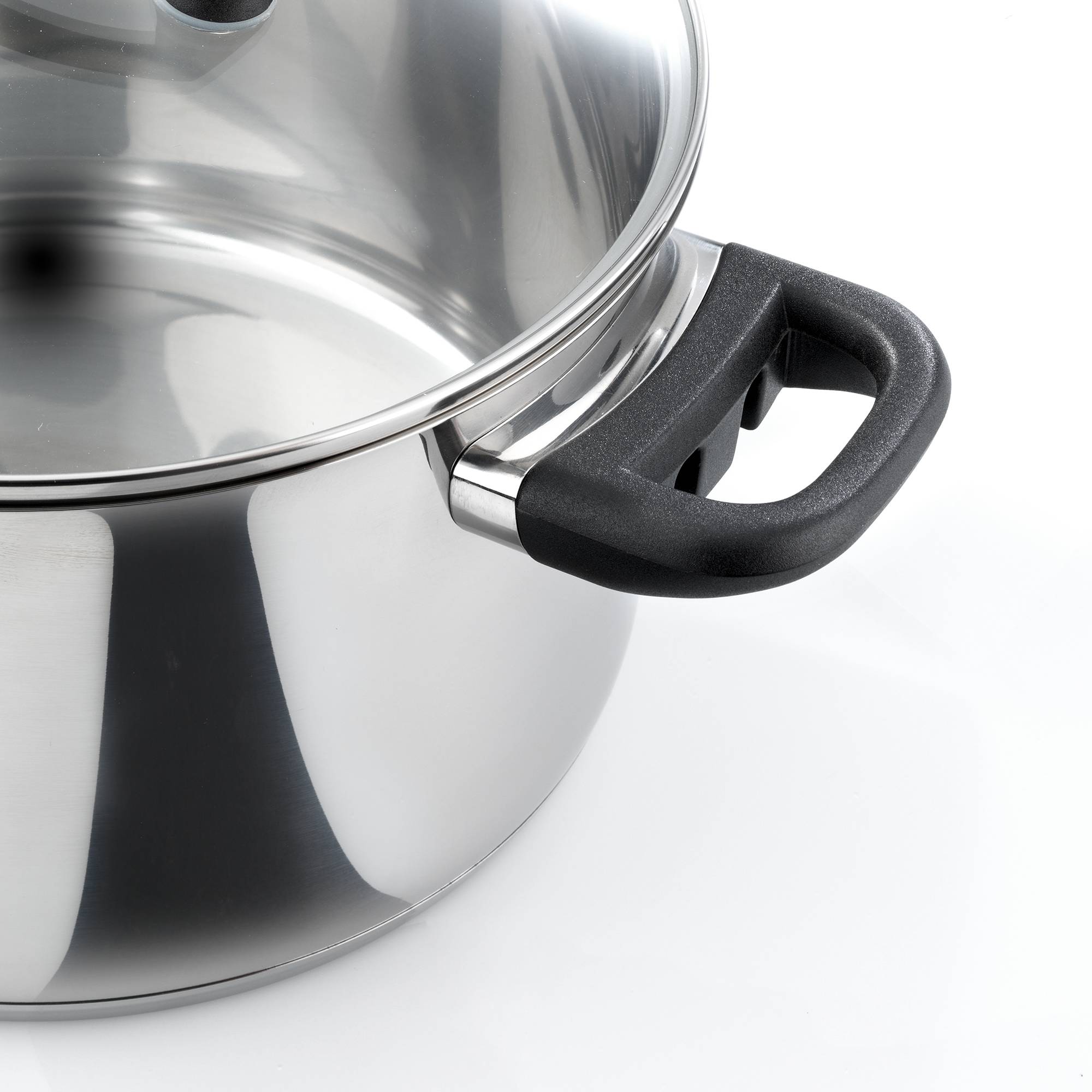 Karcher Topfset Mia aus Edelstahl, Induktion, Töpfe mit Glasdeckel / Pfanne / Stielkasserolle, 5-teilig