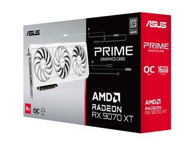 ASUS PRIME-RX9070XT-O16G-WHITE 16GB GDDR6 HDMI DP Multimedia-Technik Grafikkarten AMD