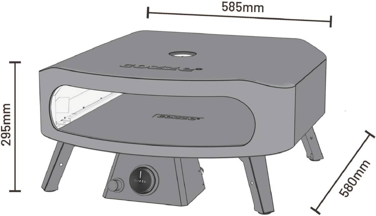 COZZE Pizzaofen Classic 17 Zoll Gas Backofen