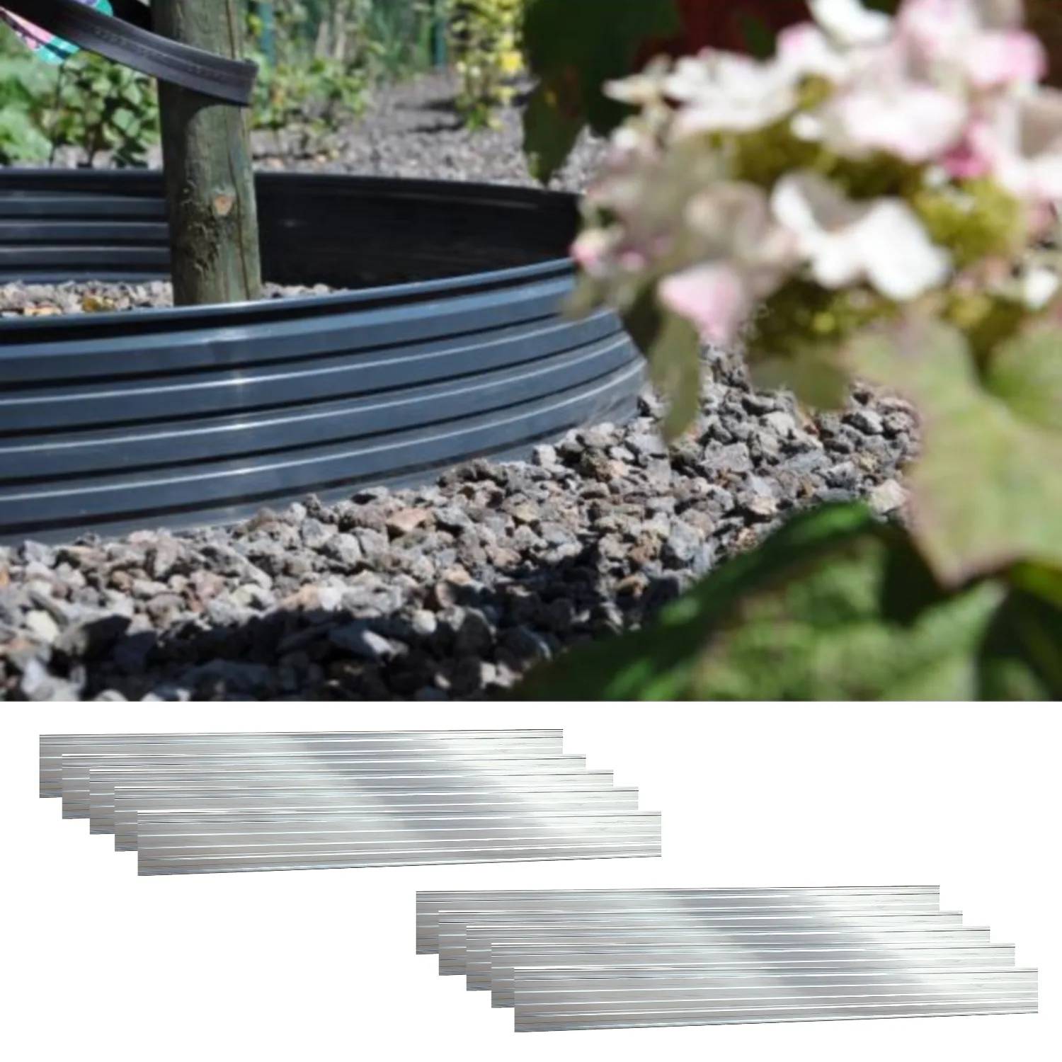 10er Set Green Universe Rasenkanten 14cm x 100cm (10m) | Beeteinfassung | Beetumrandung | Beetbegrenzungen