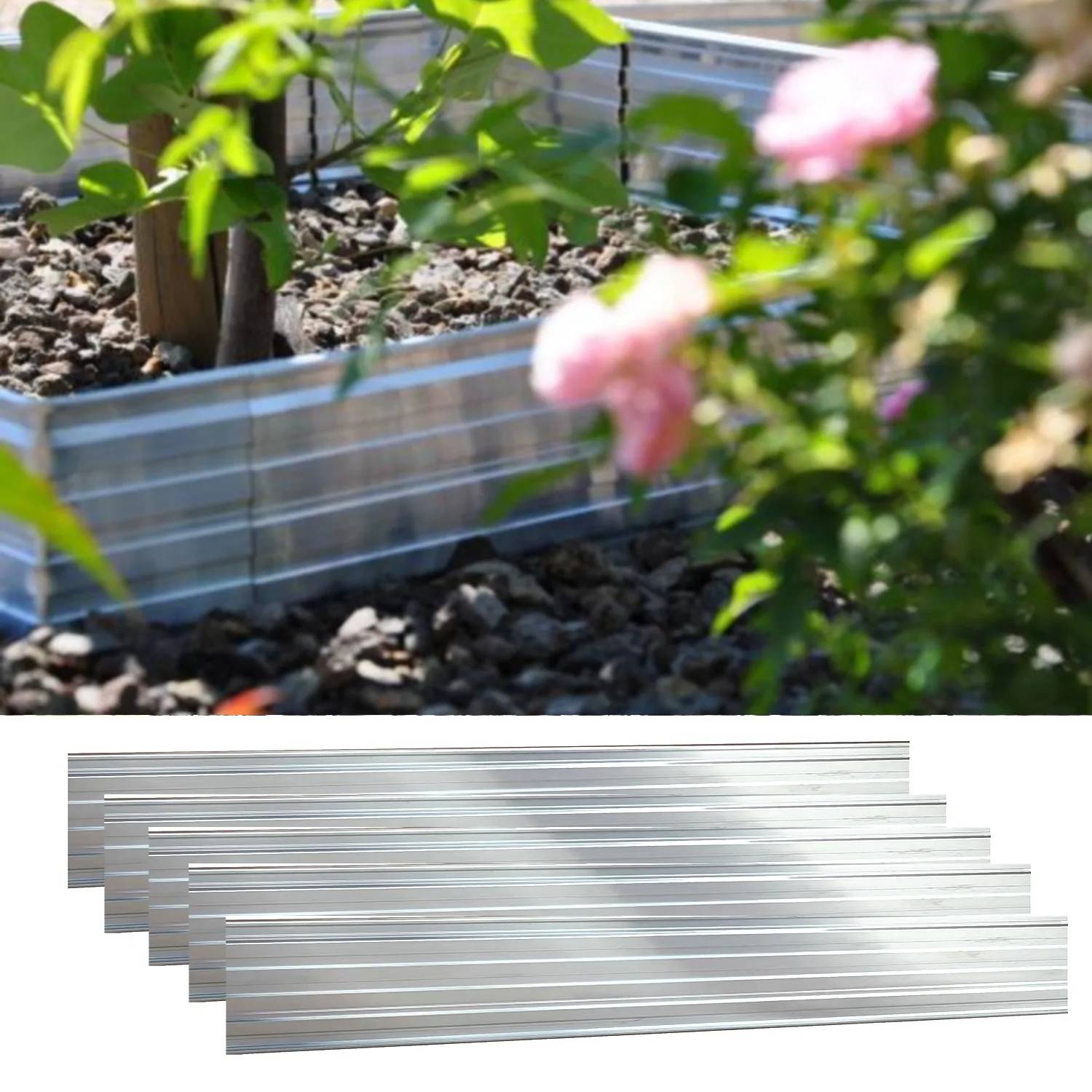 5er Set Green Universe Rasenkanten 14cm x 200cm (10m) | Beeteinfassung | Beetumrandung | Beetbegrenzungen